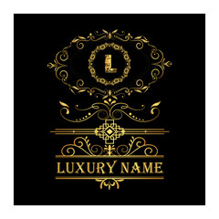 Initial letter luxury beauty flourishes ornament monogram logo Swoosh Letter Logo Design for business and company identity. Water Wave Logo with modern trendy