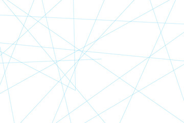 Abstract blue geometric random chaotic lines with many squares and triangles shape background.