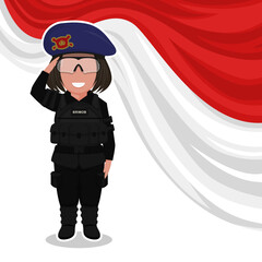 cute police character cartoon