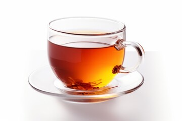 A cup of tea isolated on white background. Generative AI