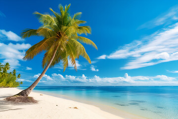 Obraz na płótnie Canvas palm tree on the beach