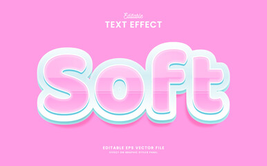 decorative colorful pastel editable text effect vector design