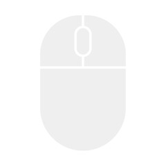 Mouse Button Icon In White Color
