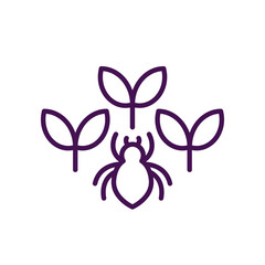 pest and plants icon, line vector