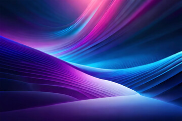 wave abstact vector dark blue background. Technology composition. Blue and purple particles wave surface on black background. Abstract technology or science for making scenes AI generated