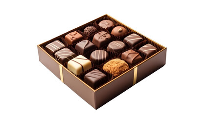 Chocolate box isolated on transparent background png