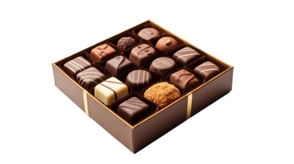 Chocolate box isolated on transparent background png