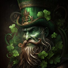 (not real person)  angry Saint Patrick's - generative AI