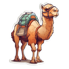camel character sticker, Generative AI