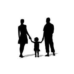 Happy Family. Happy Mother's Day. Vector cute illustrations of mother, grandmother and daughter hugging, 