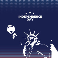 Fototapeta na wymiar united states independence day poster, july 4th, with american flag background elements