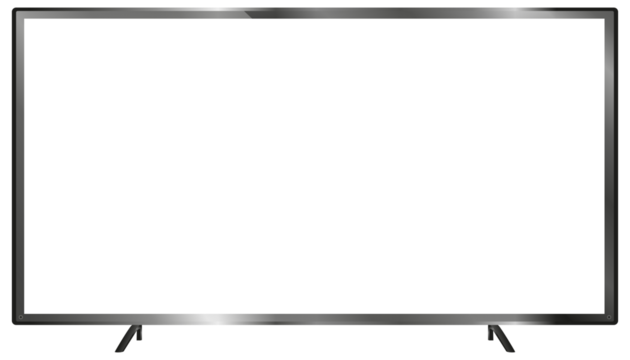4K TV Flat Screen lcd,Oled,Plasma, Realistic 3D Model White Blank Monitor Display Mockup,Empty Television Template Wide flatscreen Monitor hanging on the wall,Design element for Catalog,Web Site