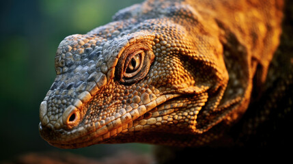 Close up of a giant komodo