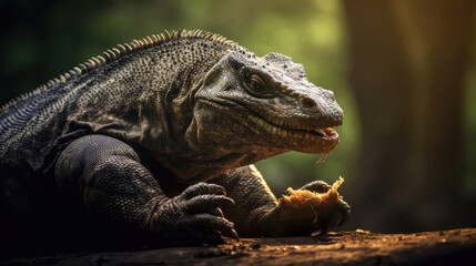 Obraz premium Close up of a giant komodo