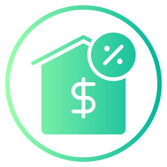 mortgage gradient icon