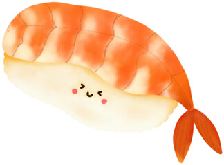 Cutie shrimp sushi.