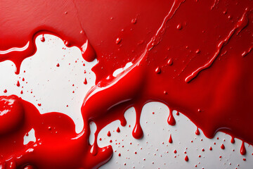 Red and white paint that is dripping down made with Generative AI
