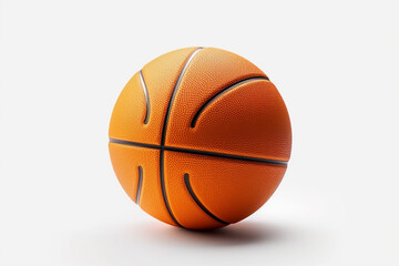 Fototapeta premium Basketball ball on a white background. Basketball sports equipment. Ai generative.