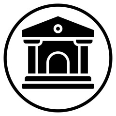 bank glyph icon