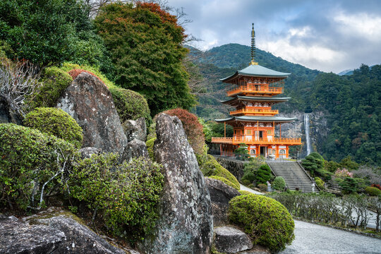 Seiganto-ji temple and Nachi Falls, Wakayama Prefecture, Japan