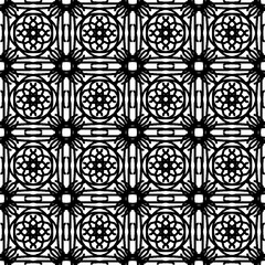 Black White Tropical Seamless Vector Repeating Pattern Tile