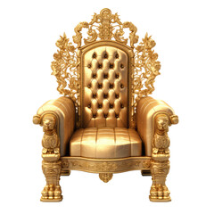 luxury throne isolated on white