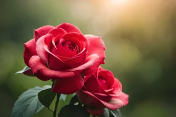 Deurstickers red rose © qaiser