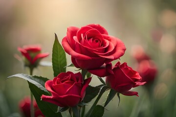 red roses in garden