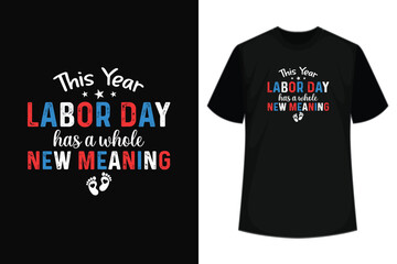 Women's Labor Day Pregnancy Announcement Pregnant Mom To Be Funny T-Shirt