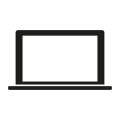 laptop icon isolate blank screen display. Vector illustration. stock image.