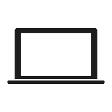 laptop icon isolate blank screen display. Vector illustration. stock image.