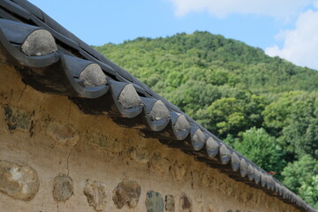 A traditional Korean house fence