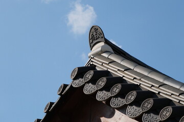 Traditional Korean Gable Roof Tiles
