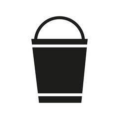 Bucket icon. Vector illustration. stock image.