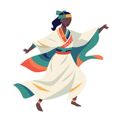 afro american woman dancing