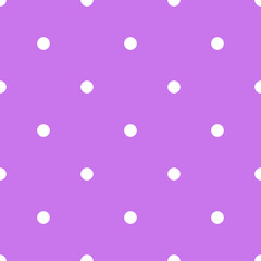 Purple and White Large Polka Dots Pattern Repeat Background