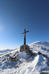 cross in the mountains