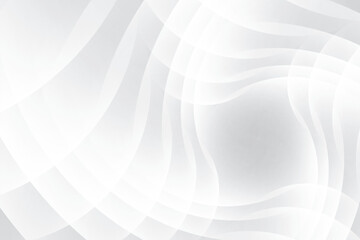 Abstract white and gray color, modern design stripes background with geometric round shape. Vector illustration.