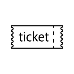 Ticket icon. Vector illustration. stock image.