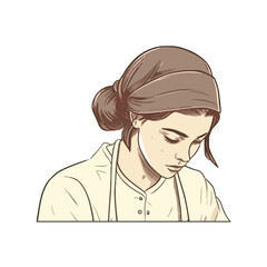 Fototapeta premium One young adult woman