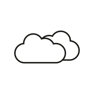 Cloud icon. Vector illustration. stock image.