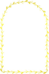 Round Arch rectangular frame architectural Flower window Flower door luxury gold frame golden vector flower frame floral leaf leaves decoration natural Botanical Branches wedding card anniversary 