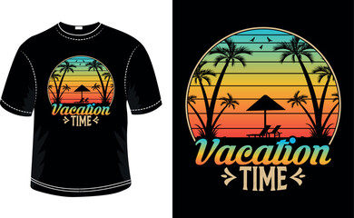 Summer vintage retro t-shirt design, summer t-shirt design template