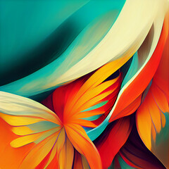 abstract digital art with colorful elements. digital illustration
