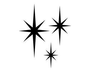 Vector sparkle icon. Star, shine symbol, illustration.
