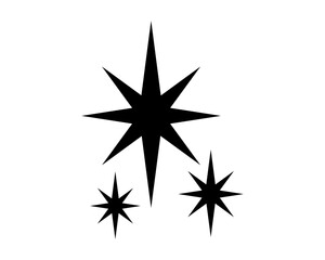 Vector sparkle icon. Star, shine symbol, illustration.