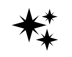 Vector sparkle icon. Star, shine symbol, illustration.