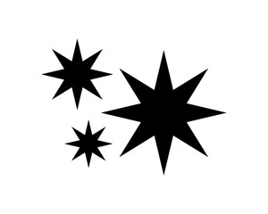 Vector sparkle icon. Star, shine symbol, illustration.