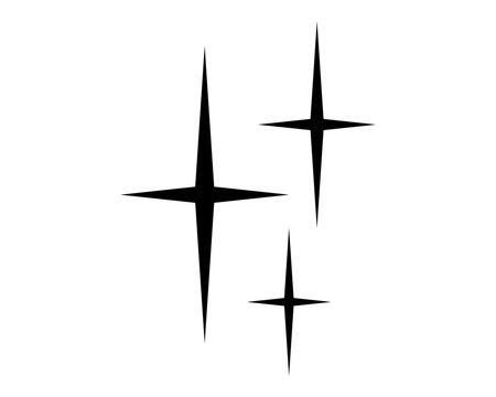 Vector sparkle icon. Star, shine symbol, illustration.