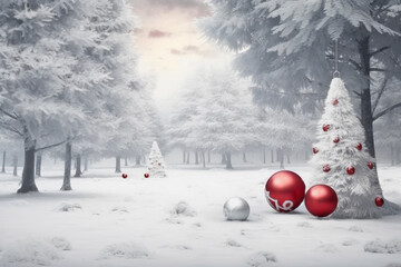 Christmas winter Background Xmas Ai generative